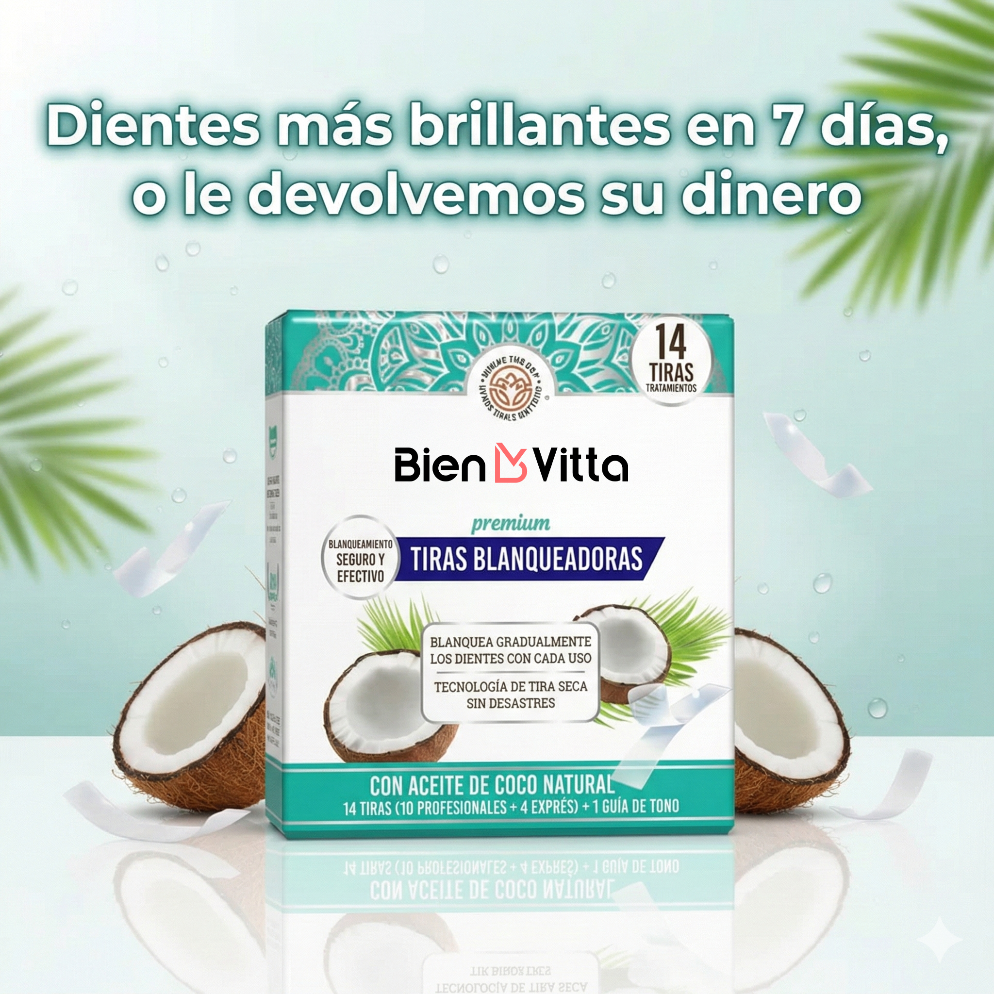Tiras blanqueadoras para dientes BienVitta