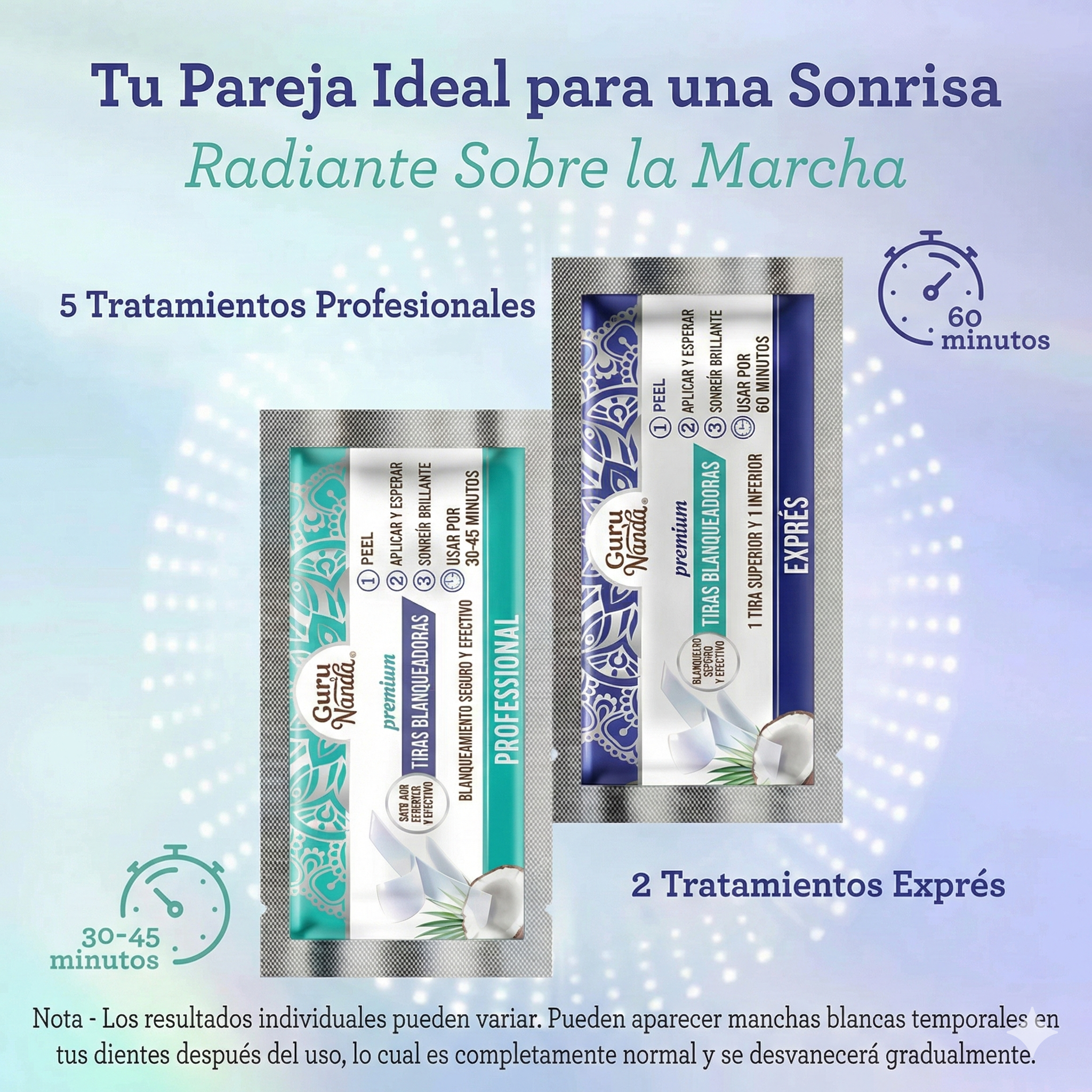 Tiras blanqueadoras para dientes BienVitta