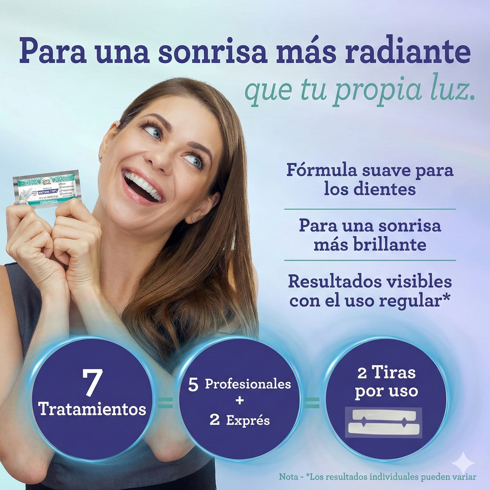 Tiras blanqueadoras para dientes BienVitta